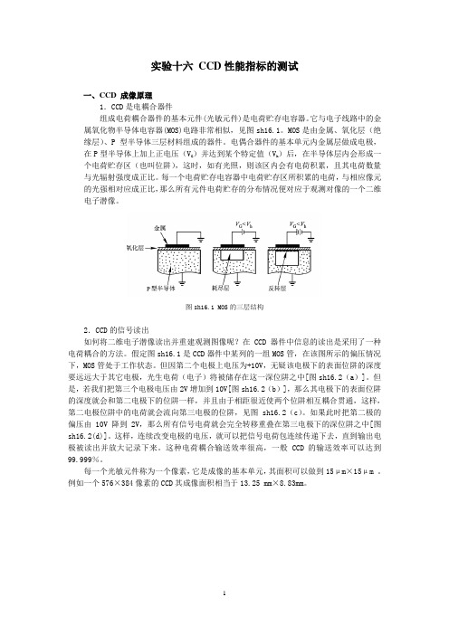 实验十六 CCD性能指标的测试