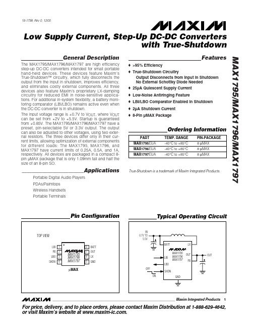 MAX1796EUA中文资料