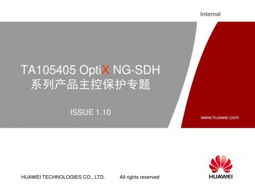 OptiX NG-SDH 系列产品主控保护专题 ISSUE1.10