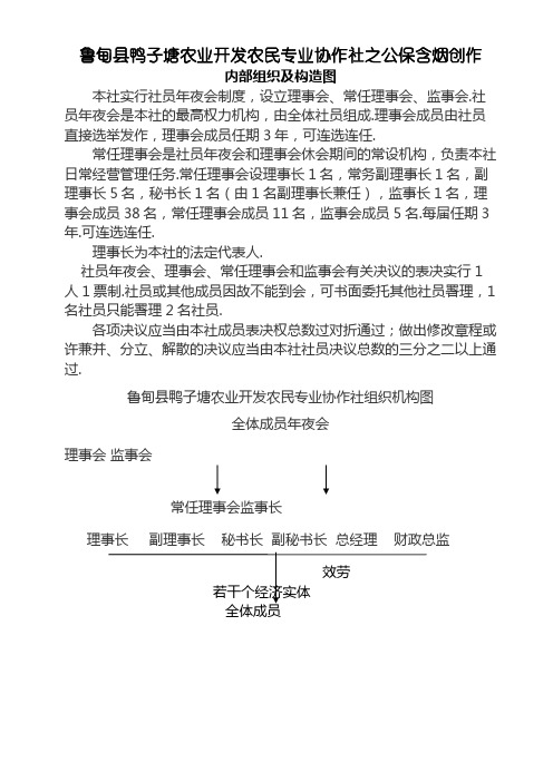 合作社内部组织及结构图