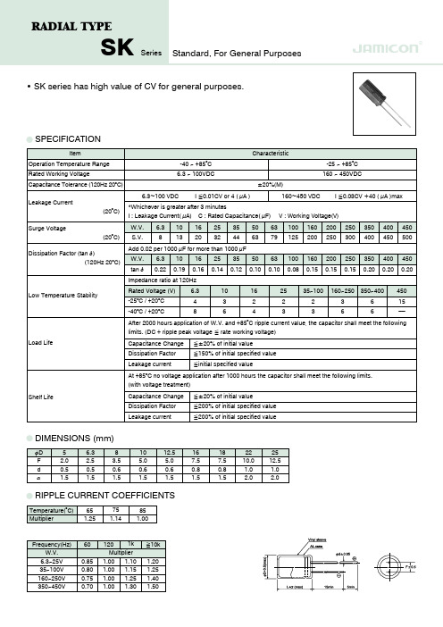 Jamicon_SK系列规格书