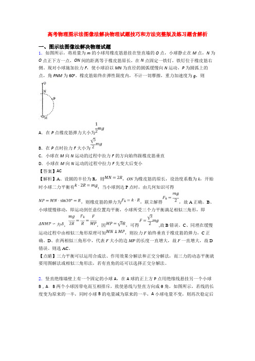 高考物理图示法图像法解决物理试题技巧和方法完整版及练习题含解析