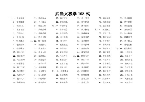 武当太极拳108式