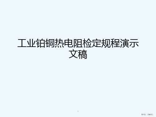 工业铂铜热电阻检定规程演示文稿