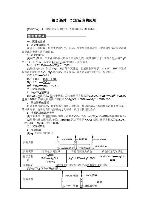 高中化学(人教版,选修4) 第三章水溶液中的离子平衡 第四节第2课时