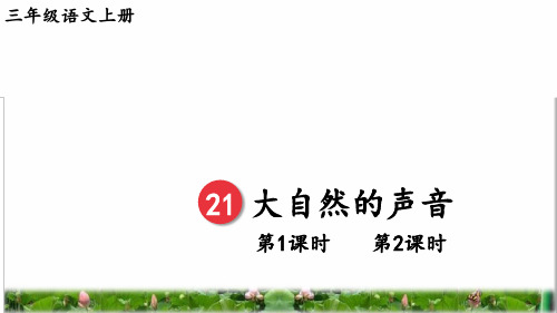 部编版三年级语文上册第七单元第21课《大自然的声音》教学课件