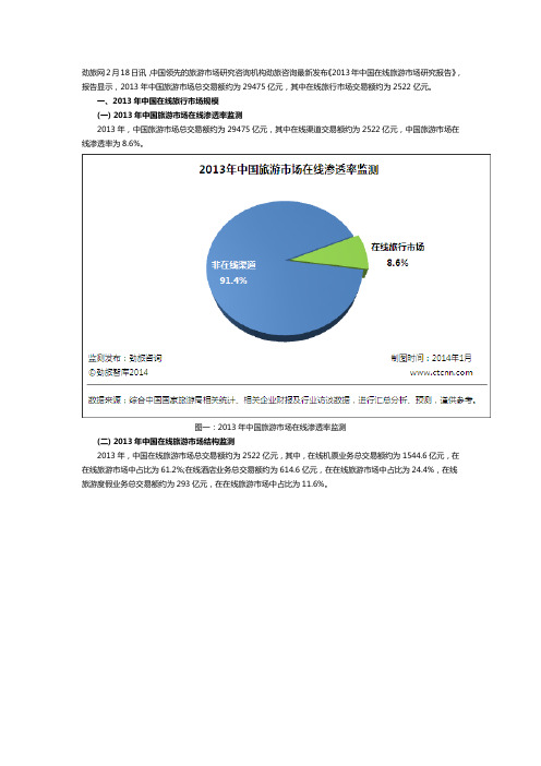 劲旅咨询《2013年中国在线旅游市场研究报告》发布