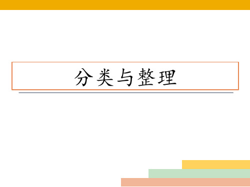 小学数学一下教学课件：分类与整理复习课