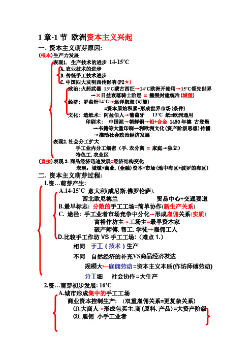 1.1章1节资本主义萌芽产生与发展
