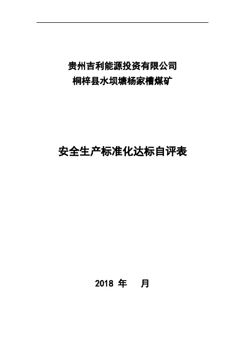 煤矿安全生产标准化评分表(新打印)