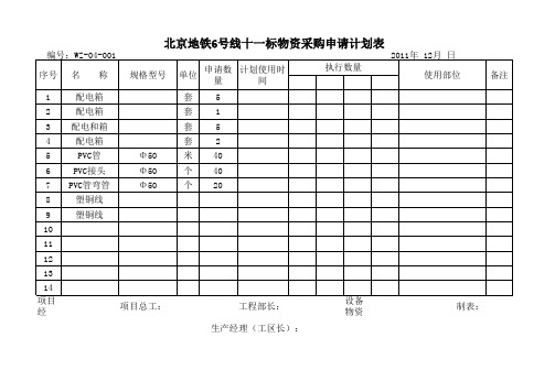 最新提料单