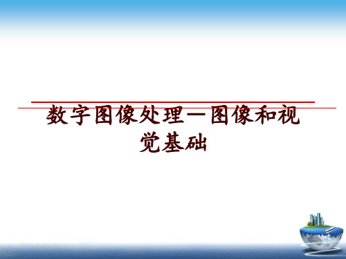 最新数字图像处理-图像和视觉基础PPT课件