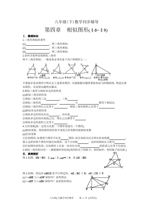 初中八年级数学相似图形