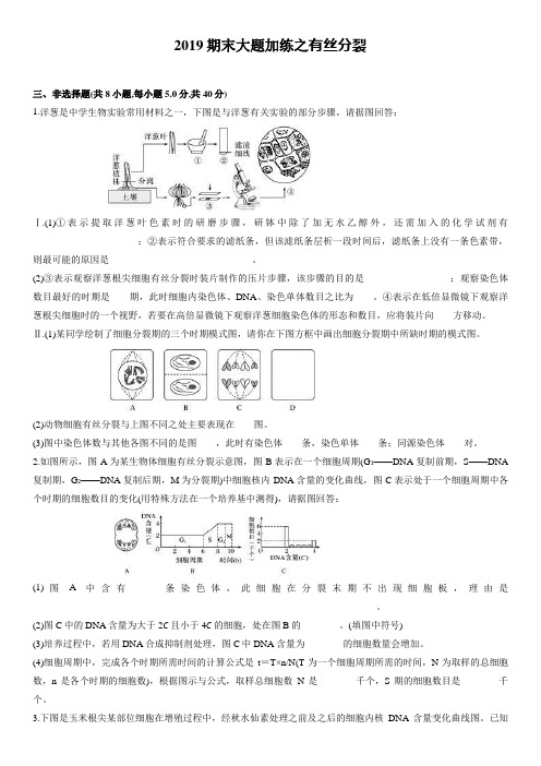 有丝分裂大题专练