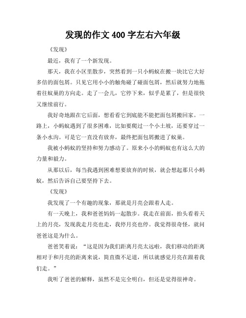 发现的作文400字左右六年级