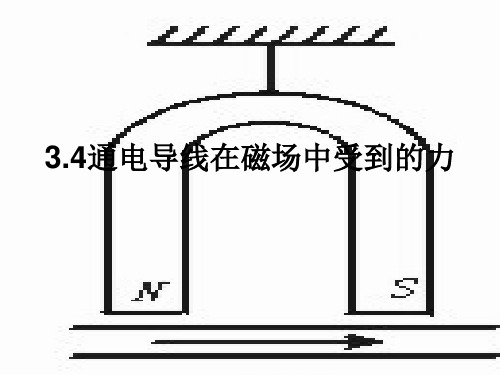 物理选修3-1人教版 3.4通电导线在磁场中受到的力 (共21张PPT)[优秀课件资料]