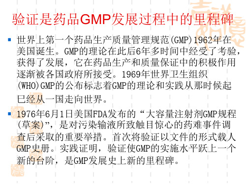 医学专题药品GMP认证现场检查验证