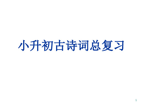 小学毕业班语文古诗词复习PPT