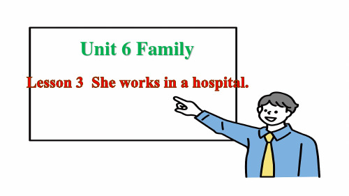 鲁科版英语四年级上册Unit6 Lesson3 She works in a hospital课件