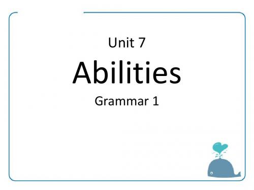 《Abilities》GrammarPPT