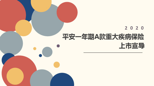 平安一年期A款重大疾病保险上市宣导16页