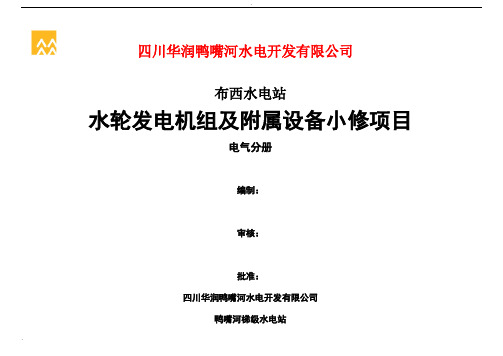 布西电站小修项目(电气修改)