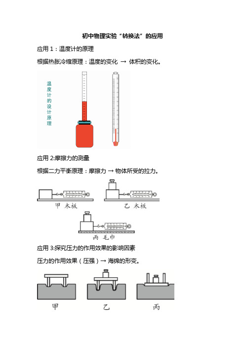 初中物理实验“转换法”的应用