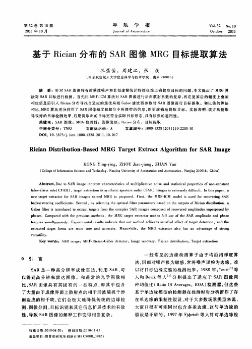 基于Rician分布的SAR图像MRG目标提取算法