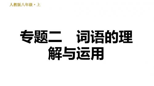 人教部编语文八年级上册期末专项复习课件-专题三  句子(包括病句、标点、衔接、仿写等)