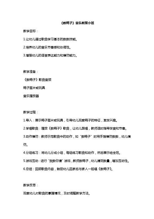 《数鸭子》音乐教案小班