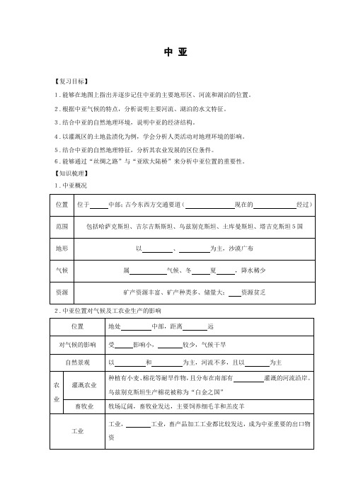 学案2：中亚