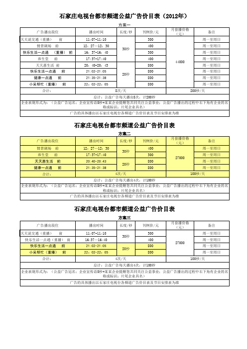 市台公益广告套播2012(2月29日版)