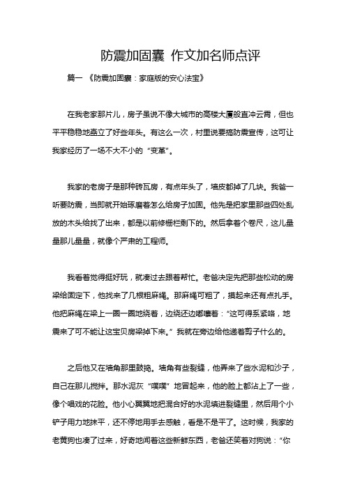 防震加固囊 作文加名师点评