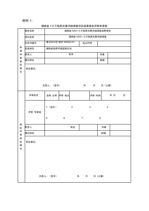 详查报告评审意见模板