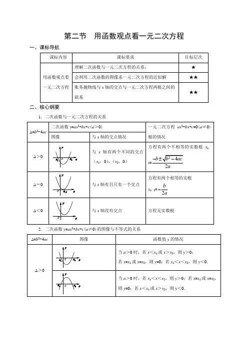 第2节  用函数观点看一元二次方程