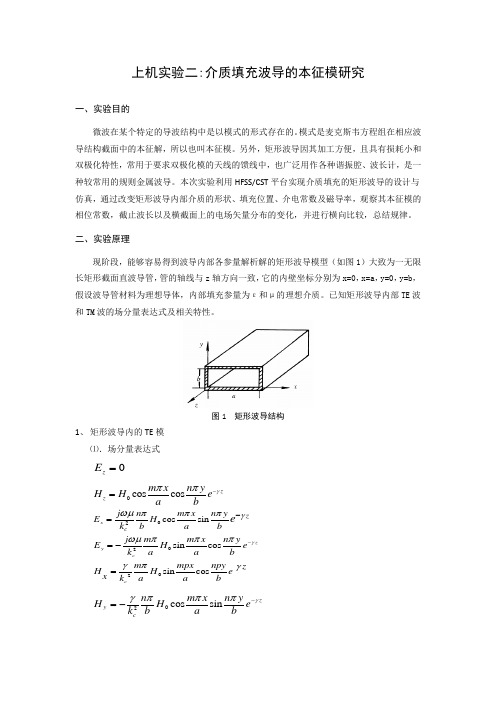 实验指导书--介质填充波导本征模研究