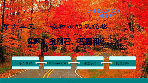 九年级化学上册第六单元碳和碳的氧化物课题1金刚石、石墨和c60碳的单质教学