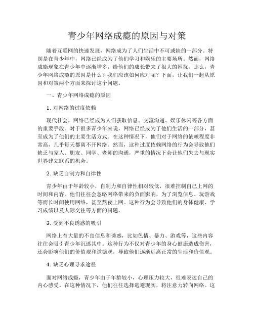 青少年网络成瘾的原因与对策