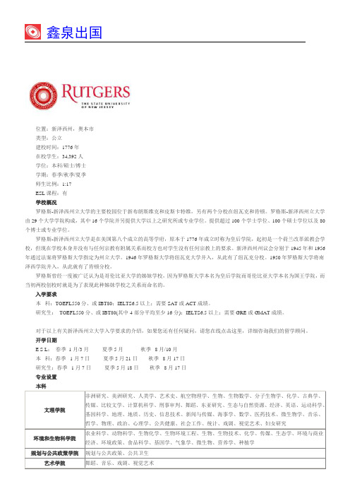 罗格斯新泽西州立大学新布朗斯维克校区