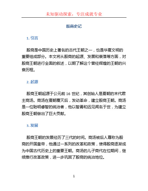 殷商史记文档