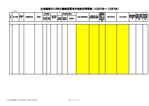 工程周报表