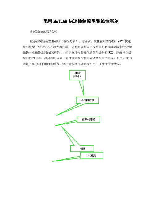 采用MATLAB快速控制原型和线性霍尔传感器的磁悬浮实验