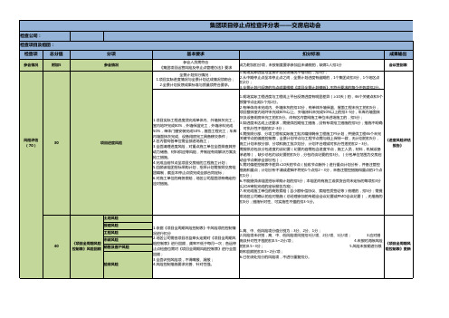 房地产建设项目停止点检查打分表模版