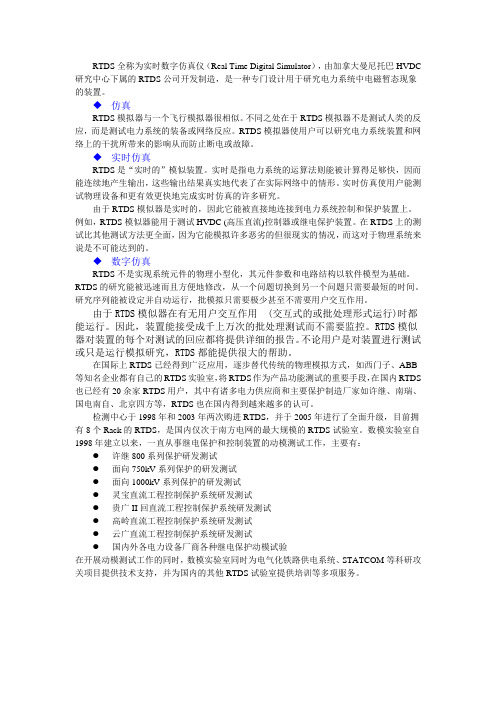 RTDS简介