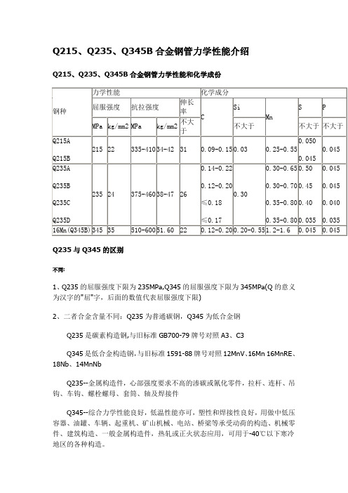 Q345B力学性能报告