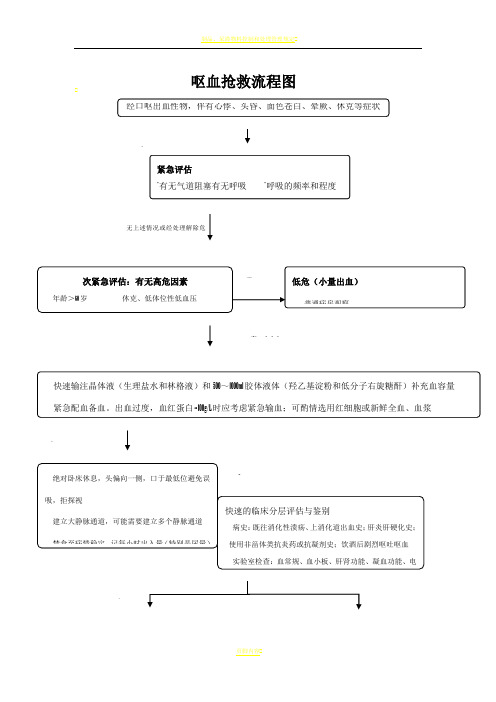 呕血抢救流程图