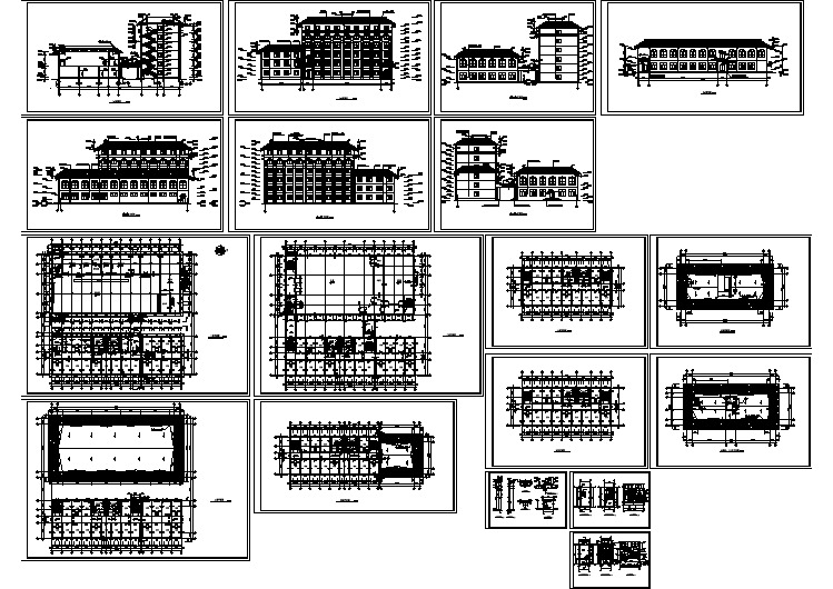 比较受欢迎的学校综合楼建筑cad施工图（共18张）