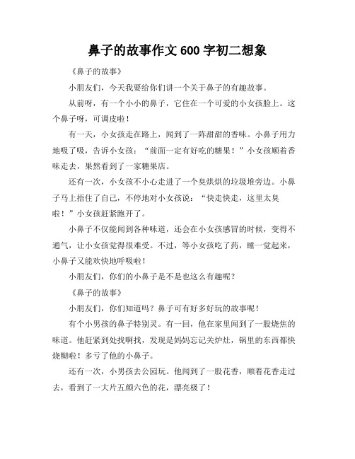 鼻子的故事作文600字初二想象