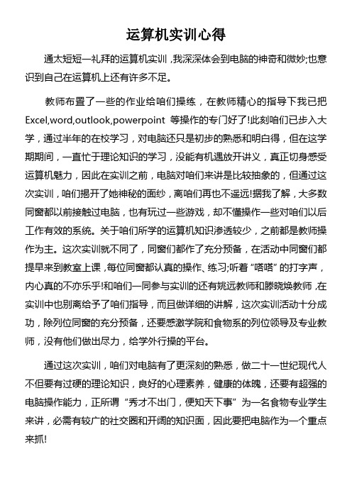 运算机实训心得_1