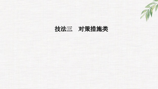 新高考高中地理复习技法三 对策措施类